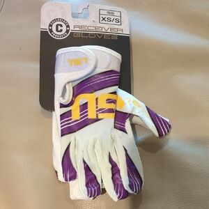Franklin LSU Youth Receiver Gloves Youth XS/S